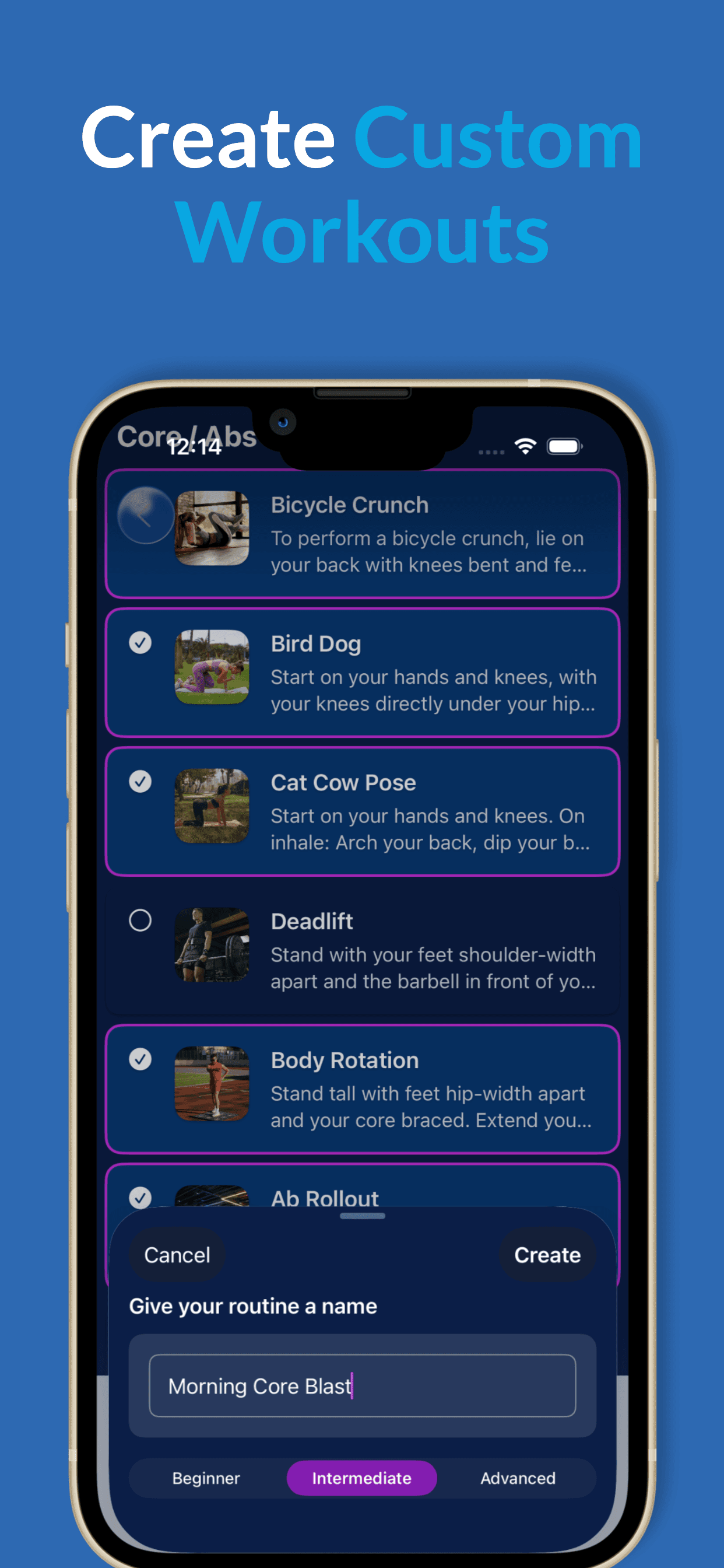Create Custom Workouts